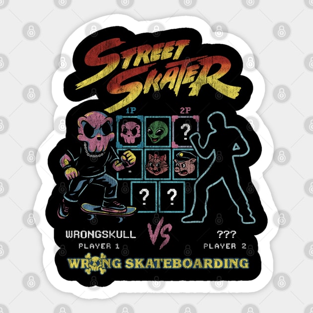 Street Skater Arcade Battle Sticker by Wrongteeshirt
